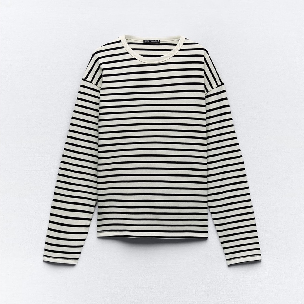 Zara camiseta rayas long sleeve